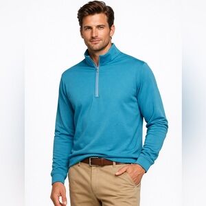 Peter Millar Men's Melange Perth Performance Quarter 1/4
Zip Pullover